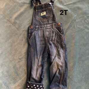 OshKosh B'gosh Dark Wash Denim Overalls - 2T